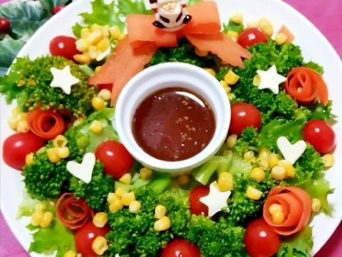 クリスマス❂リースサラダ❂